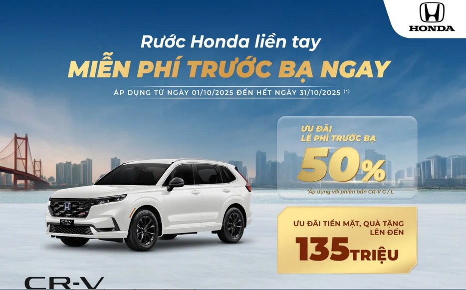 Giá lăn bánh Honda CR-V 2025