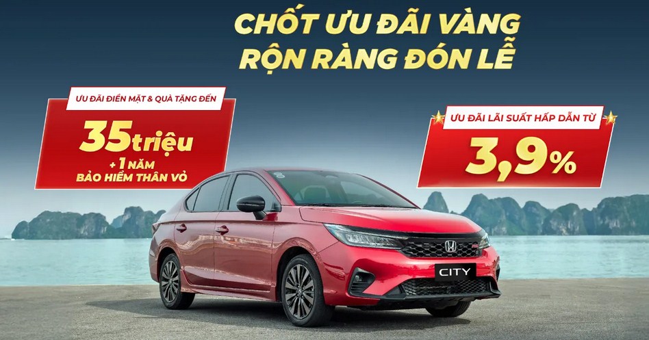 Honda City RS: Ưu Đãi Đỉnh Cao Lên Đến 45 Triệu Đồng Tháng Này – Đỉnh Cao Phong Cách và Công Nghệ!