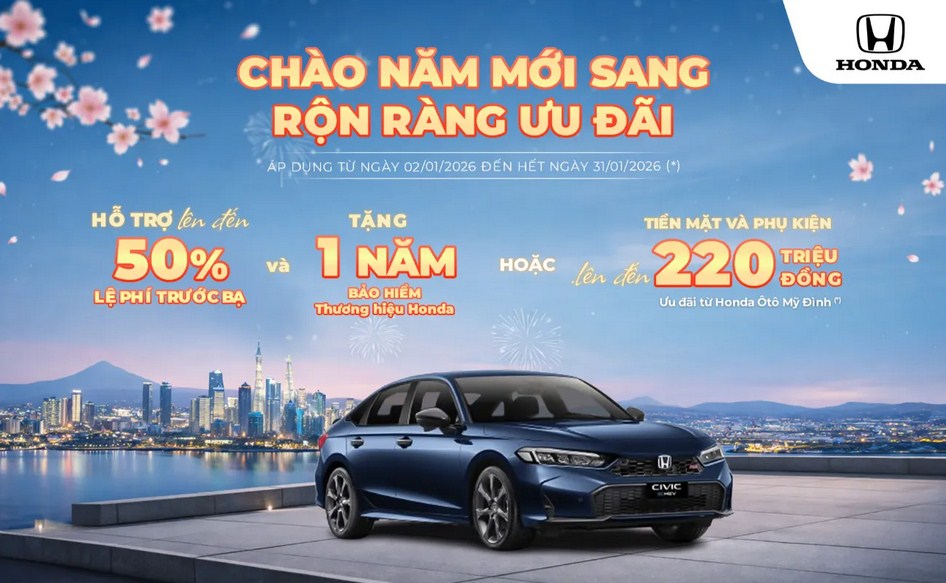 Honda Civic 2026 – Sedan thể thao cho giới trẻ mê tốc độ và công nghệ